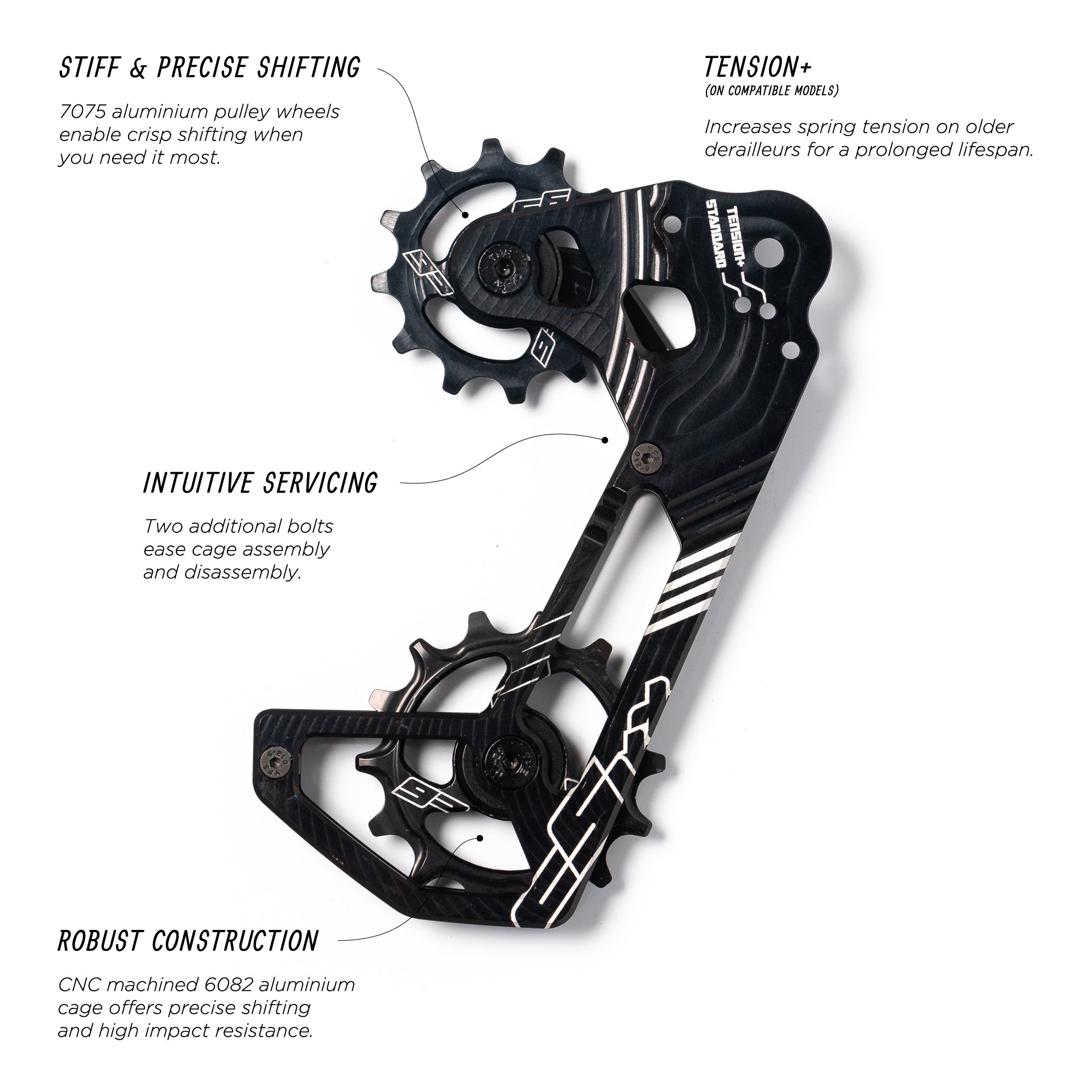 Stiff rear deals derailleur